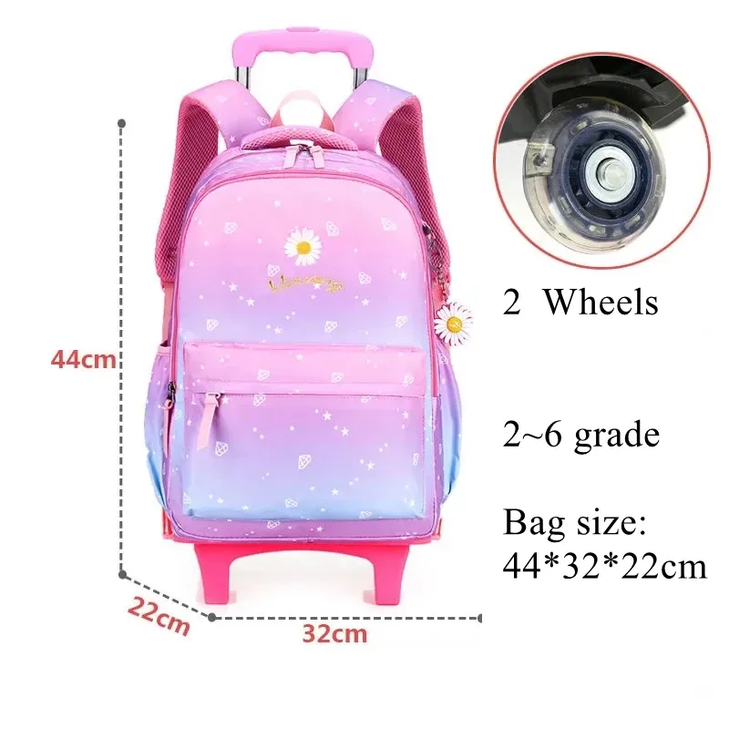 filles école chariot sac roulant sac à dos sac pour filles école sacs à roulettes roues bagages roulants sac à dos étanche filles