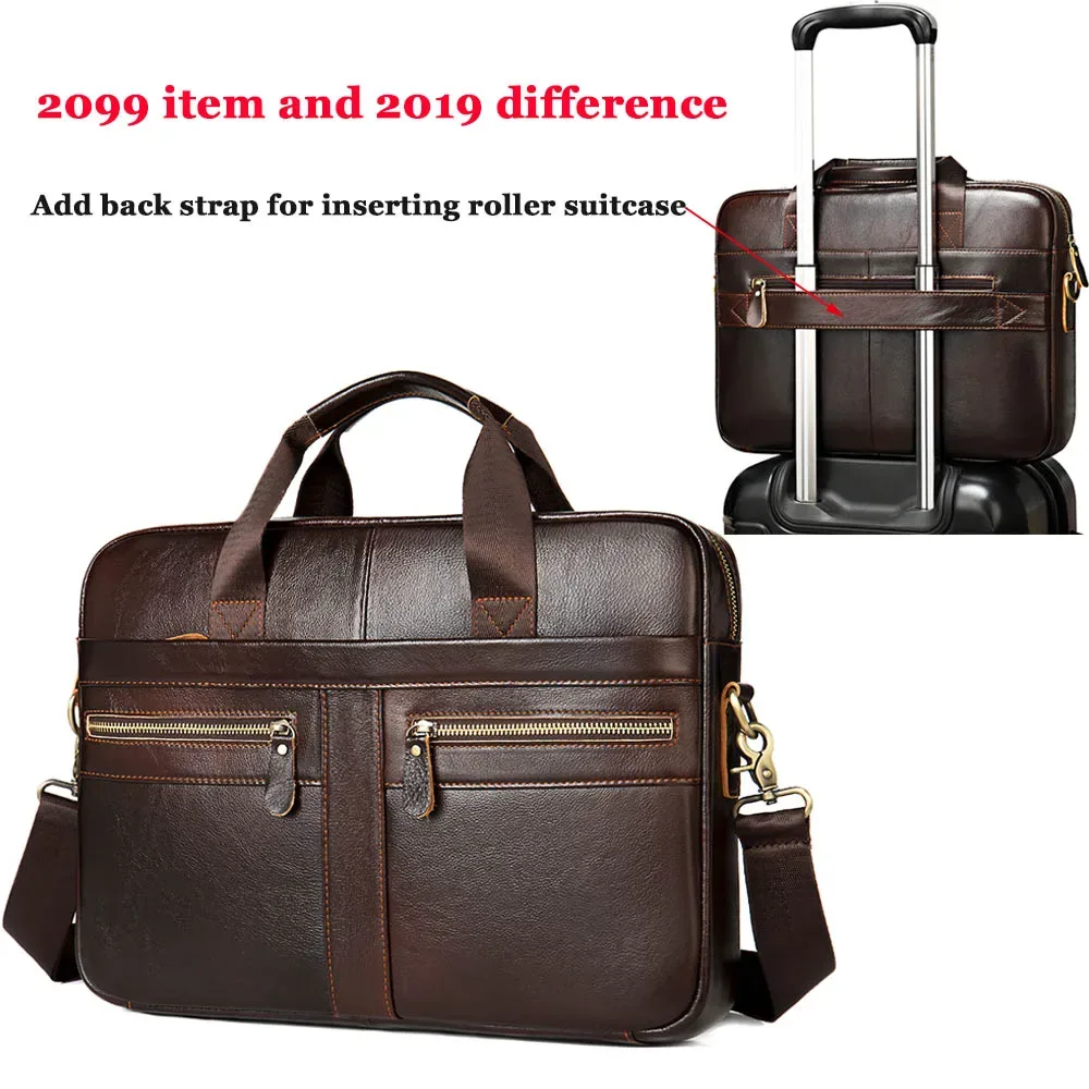 westal sac pour hommes en cuir véritable hommes porte-documents pour ordinateur portable 14 messager hommes sac en cuir portefeuille d'affaires pour document a4 7022