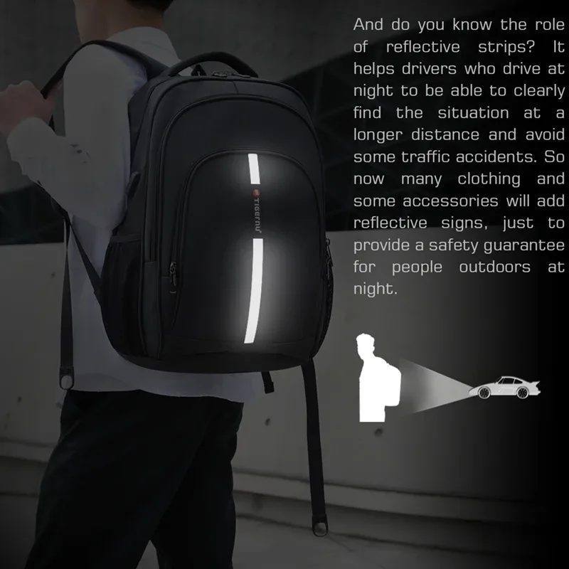 tigernu sac à dos grande capacité 15.6 pouces sac à dos pour ordinateur portable anti-vol hommes sac à dos collège cartable voyage sac à dos pour hommes