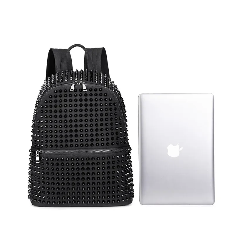 jierotyx – sacs à dos à rivets en cuir souple lavé pour femmes, sacoches d'école pour filles, sacs punk de voyage, fermeture éclair, livraison directe