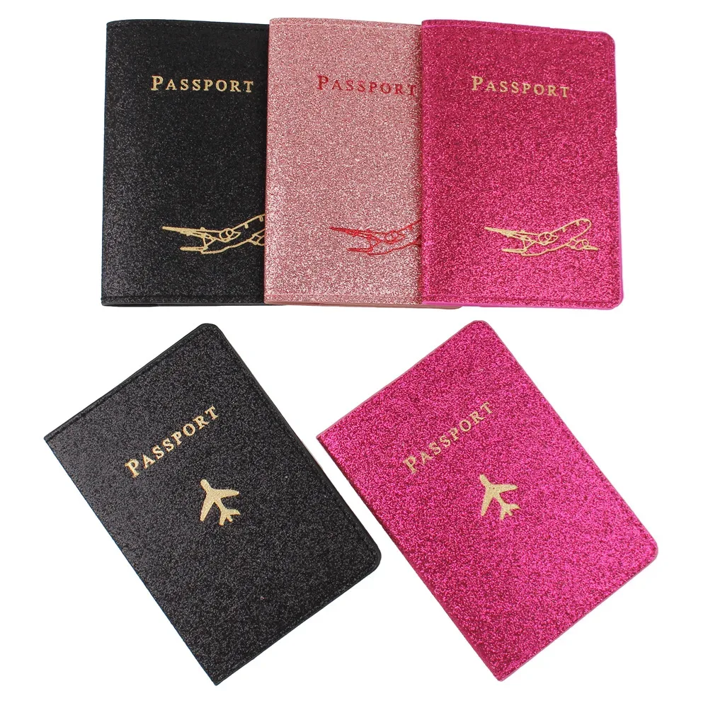 protège passeport organisateur avion doré noir rose pâle voyage document portefeuille crédit card protection