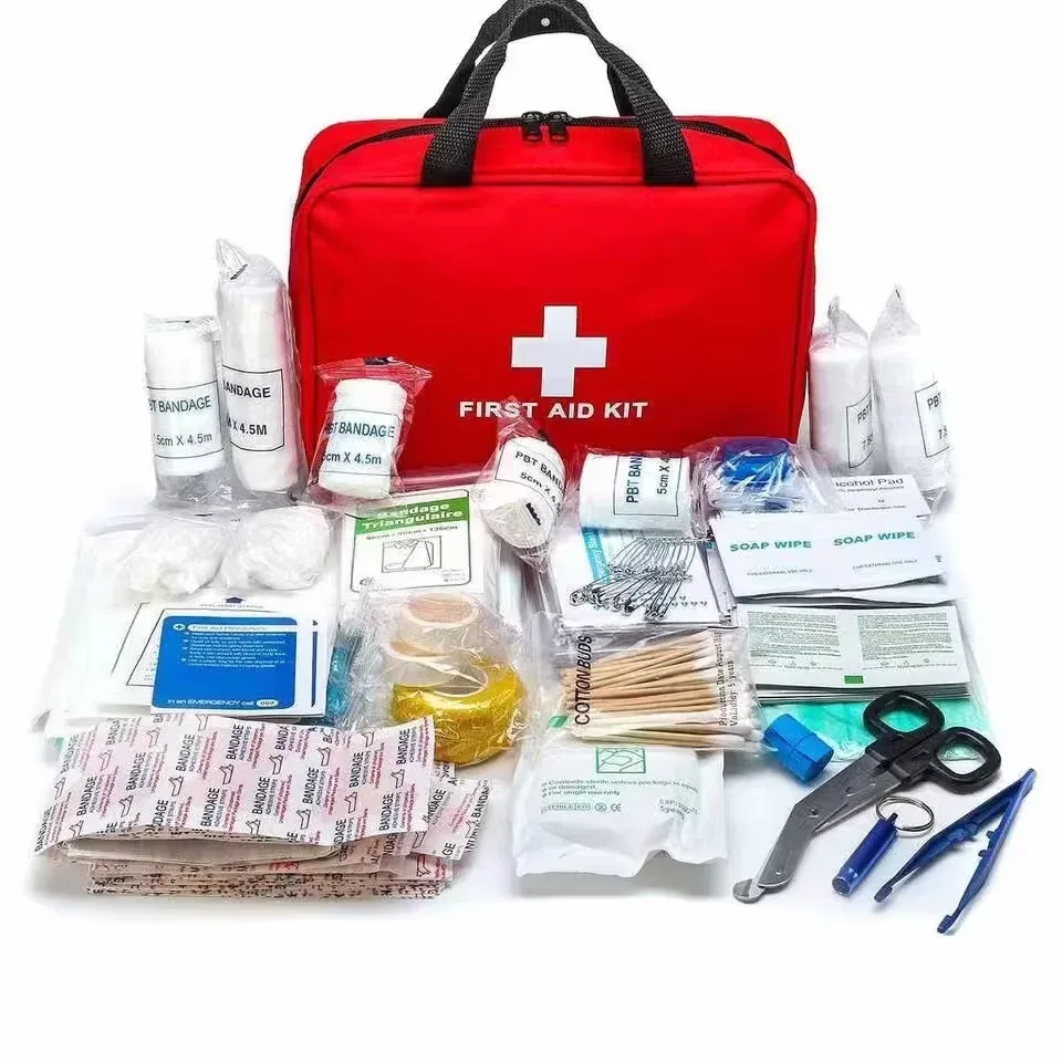 trousse de premiers secours 184 pièces, sac médical portable de fournitures médicales d'urgence polyvalentes, pour la randonnée en plein air, le camping et plus encore