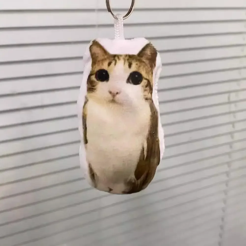 porte-clés sonore en peluche chat meowl viral et amusant, breloque de sac en peluche douce, pendentif mignon pour sac à dos, cadeau pour les amoureux des chats et leurs amis