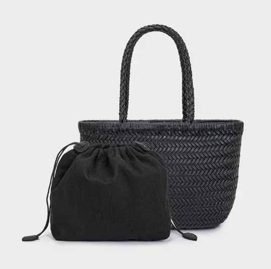sac à poignée supérieure tissé en cuir de vache pour femme, sacoche décontractée en tricot tressé, vintage boho gitane aztèque ibiza, en cuir véritable