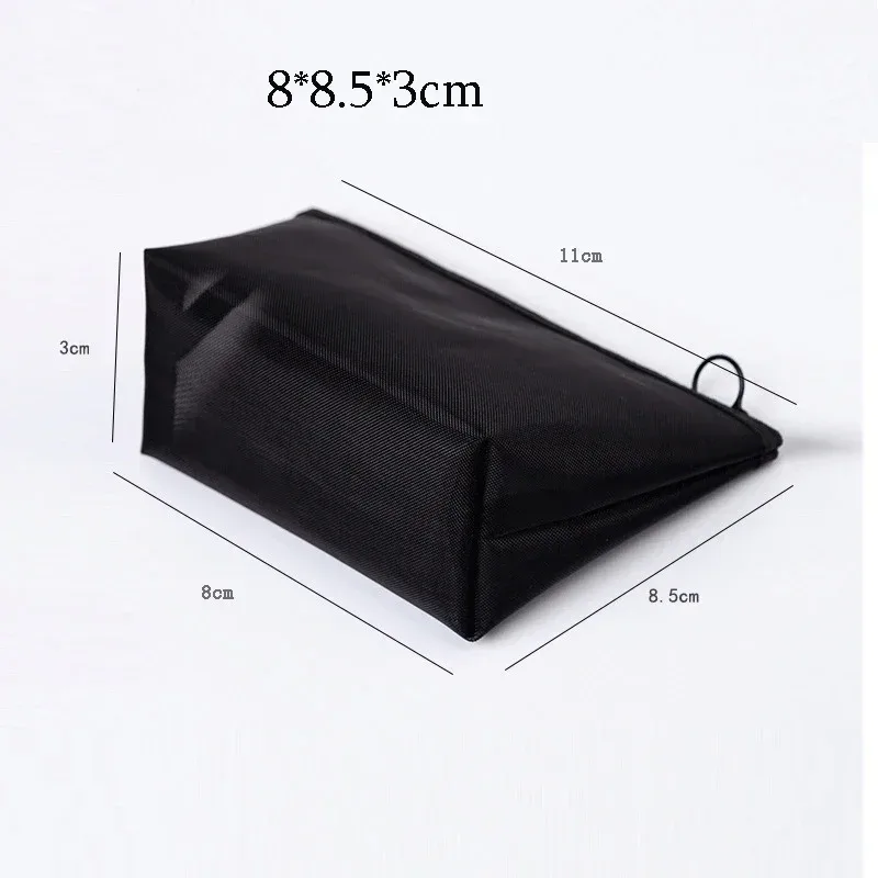 sac à cosmétiques transparent en maille portable, étui de maquillage pour femmes, organisateur de maquillage à fermeture éclair de voyage, sac de rangement de toilette et de beauté, pochette
