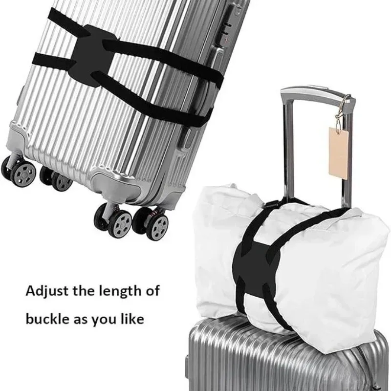 sangle de bagage en nylon élastique réglable avec boucle pour valise, ceinture de fixation pour bagages, accessoires de voyage