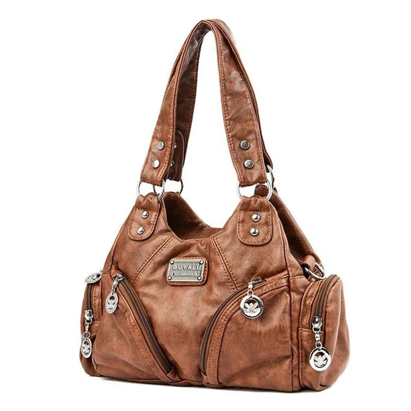 sacs à bandoulière en cuir pu souple de luxe pour filles, sacs à main noirs, fourre-tout, mini petits sacs de moto pour femmes, nouvelle collection