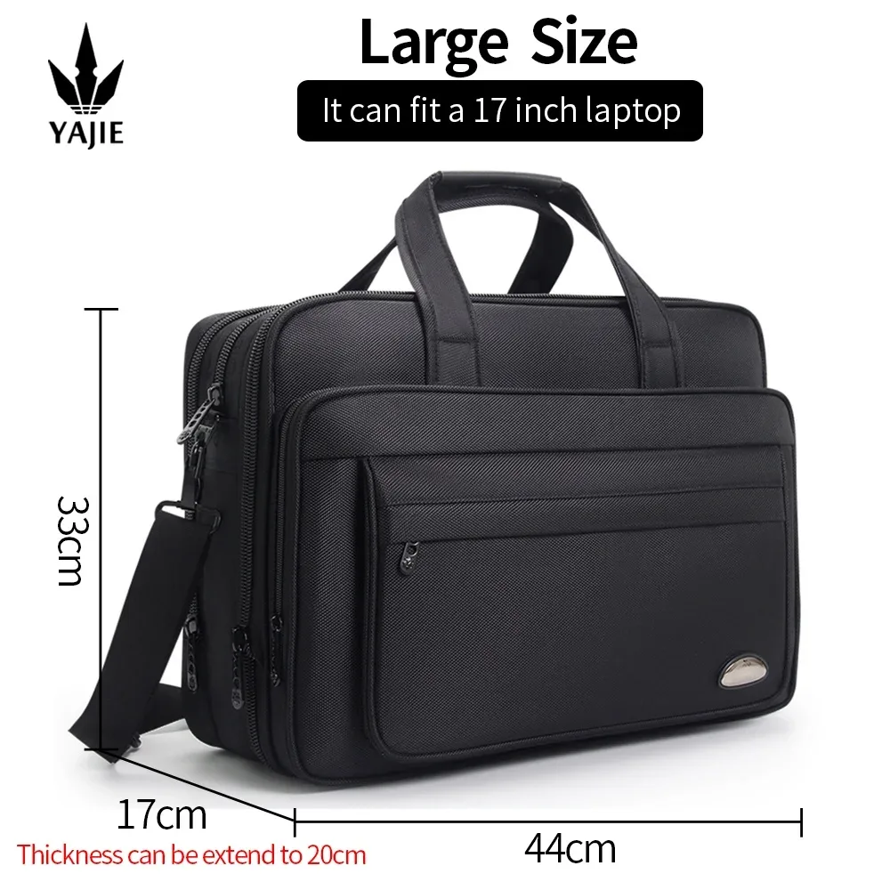 porte-documents de grande capacité pour hommes, sac d'affaires 15.6 pouces 17 "19", pochette d'ordinateur, sacs à bandoulière en toile, sacs à main pour ordinateur portable, messager