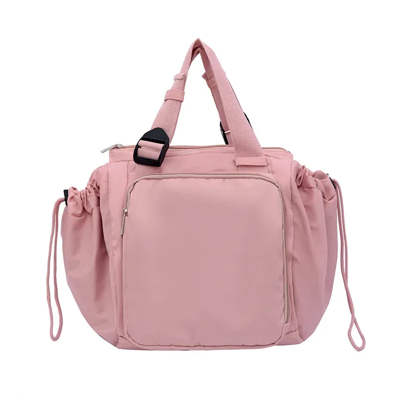 sac à bandoulière en nylon, sac de couleur unie, sac à la mode polyvalent et portable, sac de maman, sac de voyage de grande capacité