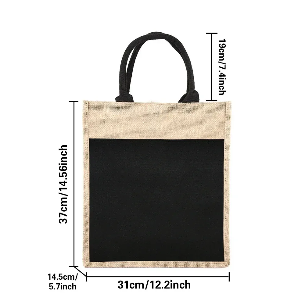 sac fourre-tout en jute, sac de shopping, sacs à main vintage, sacs de plage d'été portables, poignée réutilisable, sacs d'épicerie, plusieurs styles