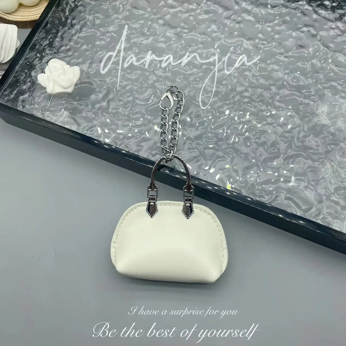 mini petit sac exquis sac pendentif chaîne coquille sac porte-clés sac à bandoulière décoration cadeau créatif bricolage femmes sac accessoire