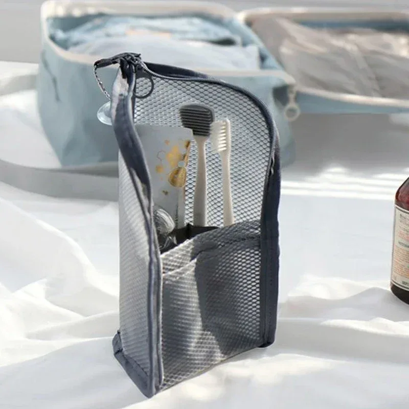 pochette de maquillage pour femmes, petite et grande trousse de toilette portable, sac à cosmétiques en maille eva, rangement de voyage, sac de maquillage, organisateur