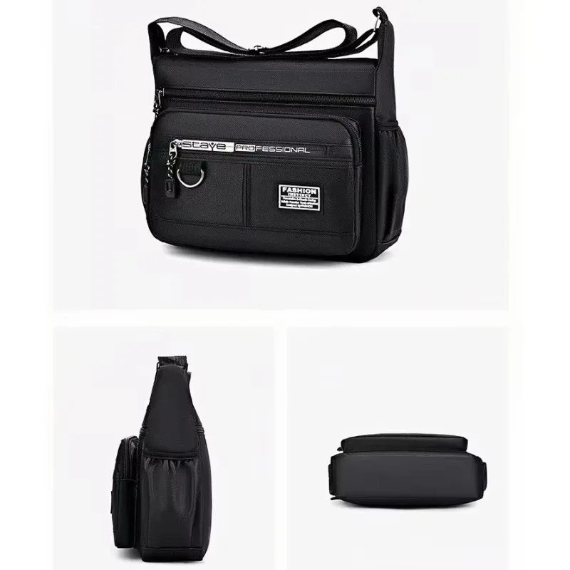 sac bandoulière pour homme, grande capacité, multi-poches, idéal pour les trajets quotidiens, les affaires et les voyages