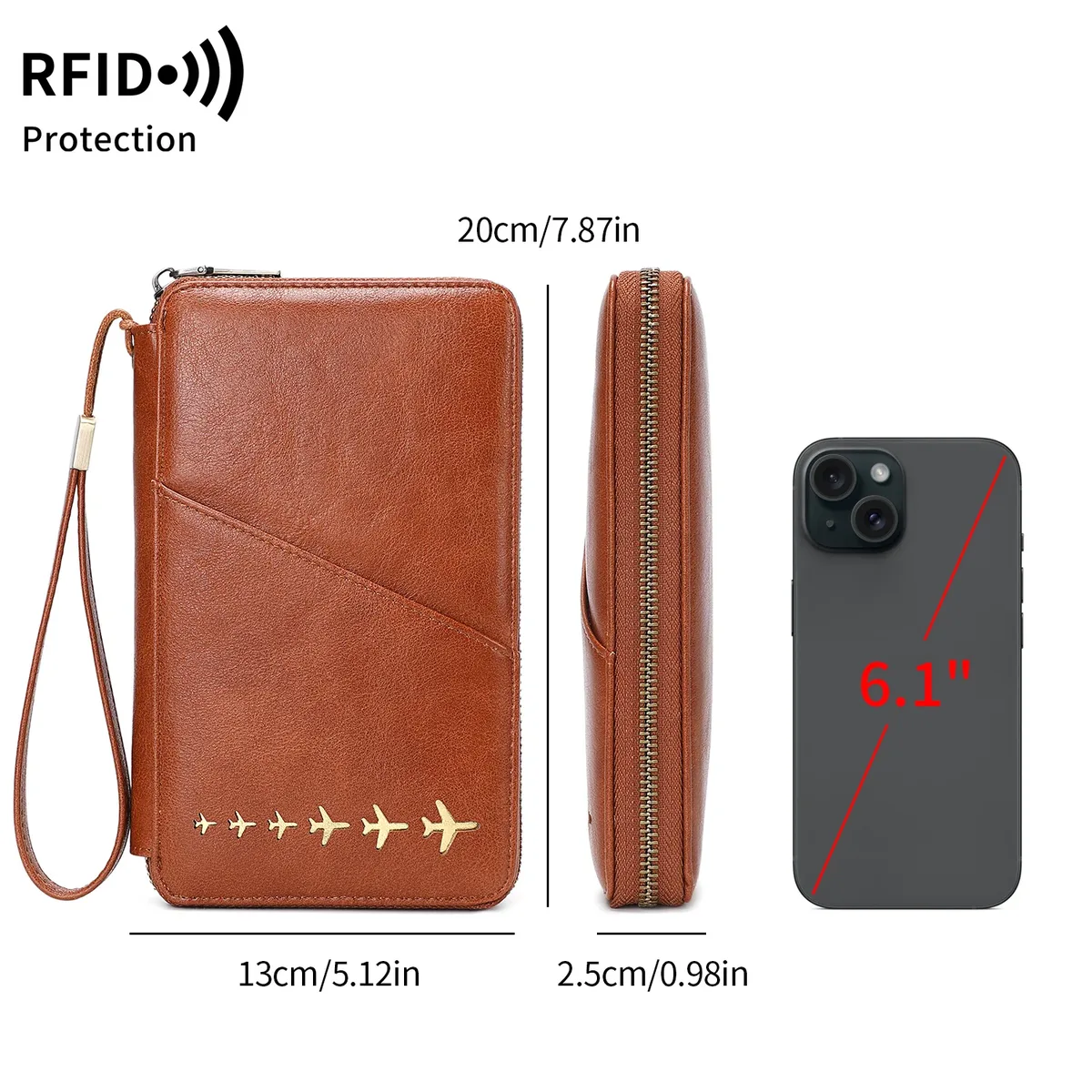 nouveau portefeuille porte-passeport familial rfid bloquant le sac de rangement de documents de voyage femmes hommes portefeuille de passeport multifonctionnel en cuir pu