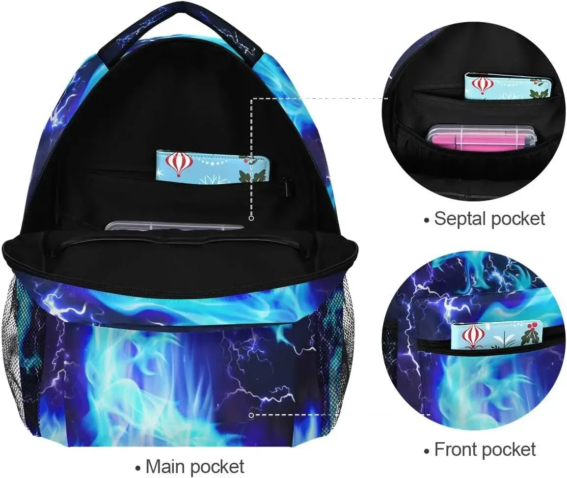 sac à dos dragon bleu, sac à livres à éclairage cool pour enfants, adolescentes, filles et garçons, cadeaux de retour à l'école pour 2e 3e 4e 5e 6e année