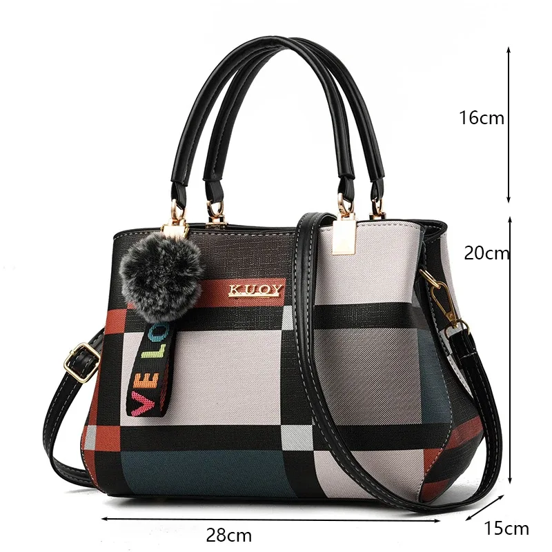 sac à main fourre-tout pour femme, sacoche en bandoulière en cuir pu, pochette décontractée de voyage, besace à épaule, accessoire de luxe à grande capacité