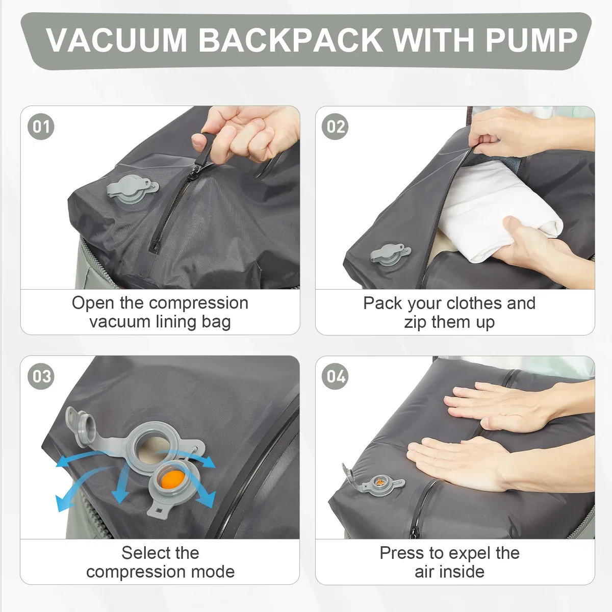 sac à dos pour femme, sac à dos de voyage à fermeture hermétique, sac pour ordinateur portable, sac à dos de voyage compressible, sac à dos de voyage multifonctionnel de grande capacité