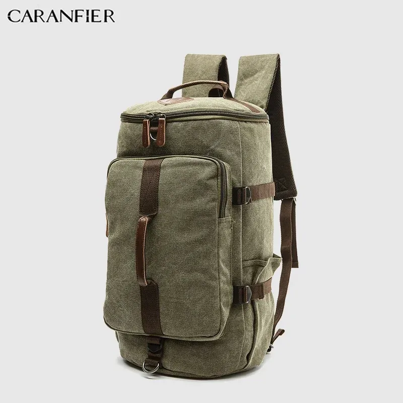 sac voyage toile multicouleurs poche latérale ouverture zip grande capacité décontracté polyvalent bandes cuir contraste vintage