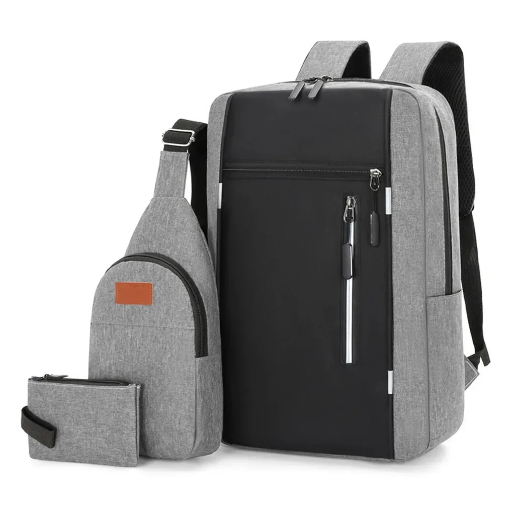 sac à dos pour ordinateur portable avec pochette de rangement résistante aux rayures, chargement usb, sac à bandoulière minimaliste pour les voyages en plein air et les trajets quotidiens