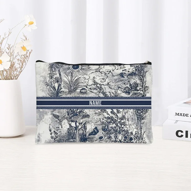 pochette de maquillage personnalisable pour femme, pochette de fête, pochette de mariage, pochette de voyage, trousse de maquillage en toile simple, organisateur, cadeaux pour femme