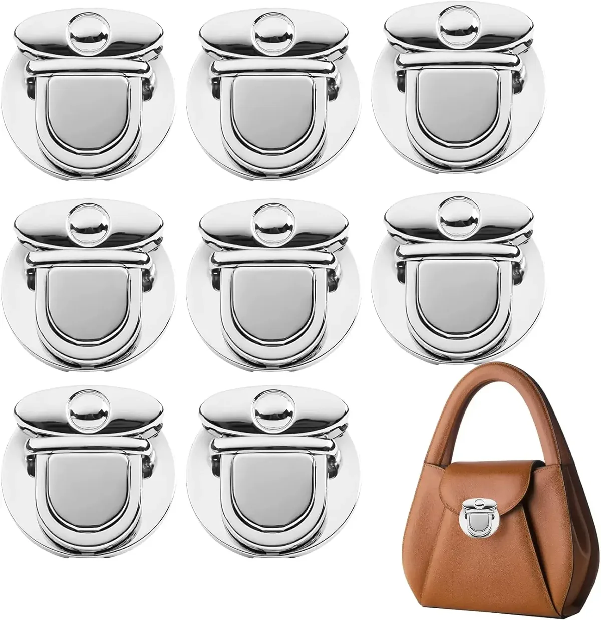 5/10 pièces fermoirs métalliques pour sacs, boucles de fermeture pour sacs à main, accessoires de quincaillerie pour bricolage, fermetures à pression pour sacs fourre-tout