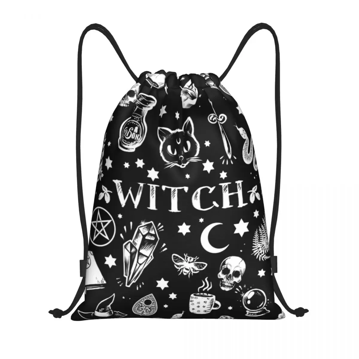 sac à dos de sport personnalisé raven rage proximité wstring pour hommes et femmes, sacoche d'entraînement corbeau effrayant gothique, sorcière d'halloween