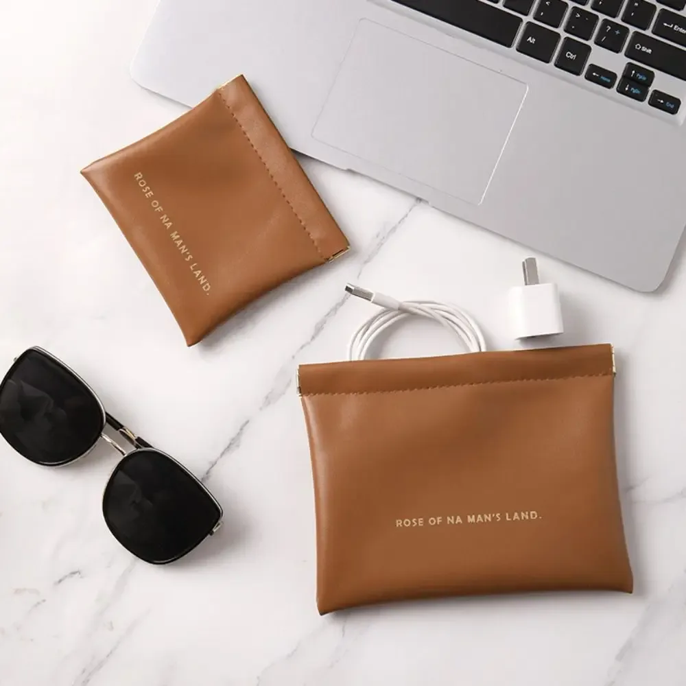 sac à main de voyage en pu pour femmes et filles, mini trousse de maquillage, rouge à lèvres, bijoux cosmétiques, évaluateurs portables, mode simple