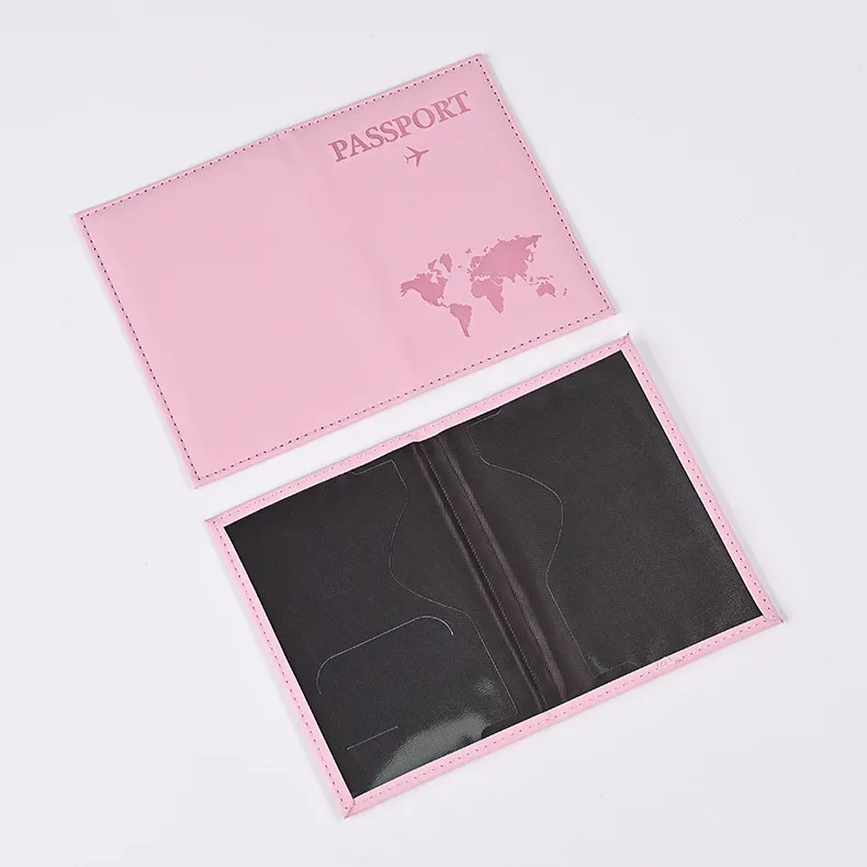 porte-passeport de voyage housse pour femmes hommes en cuir pu carte billet passeport couvre support accessoires de protection