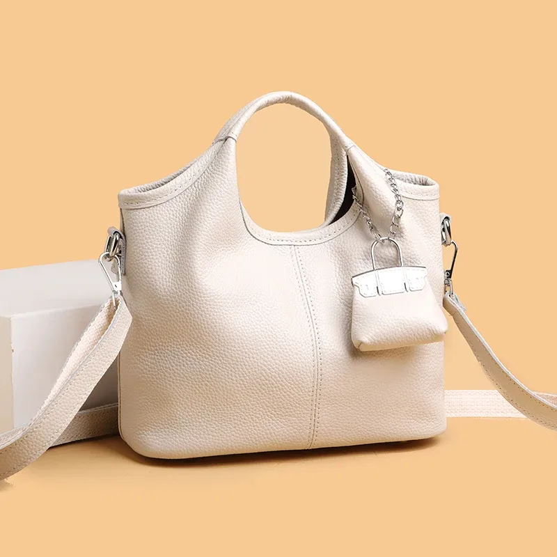 100% peau de vache fourre-tout pour le travail trajet sac de transport collège style étudiant tenue livre sacs à bandoulière bolsos para mujer portefeuille