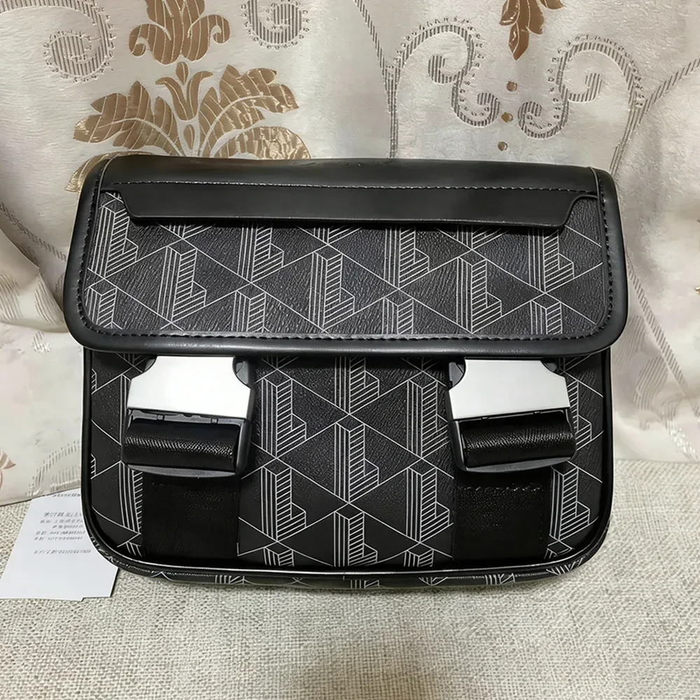 nouveau sac bandoulière rétro imprimé pour homme 2026, sac croisé tendance décontracté en pu, sac à main de rangement pour téléphone portable tendance pour garçon
