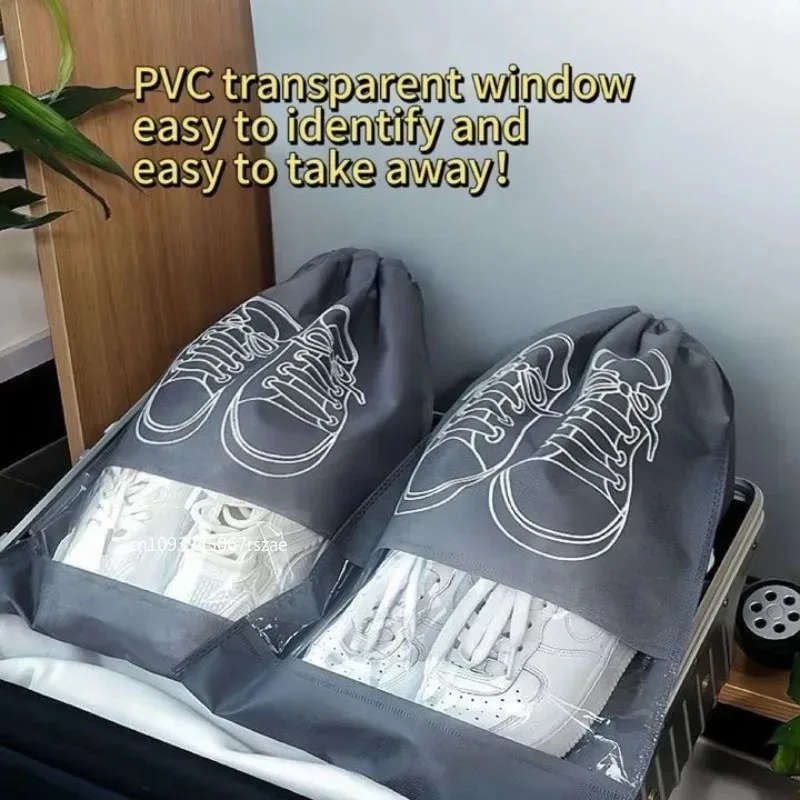 sacs de rangement pour chaussures, 1 à 30 pièces, sacs anti-poussière non tissés, sacs de voyage portables pour chaussures, pochettes de rangement pour chaussures