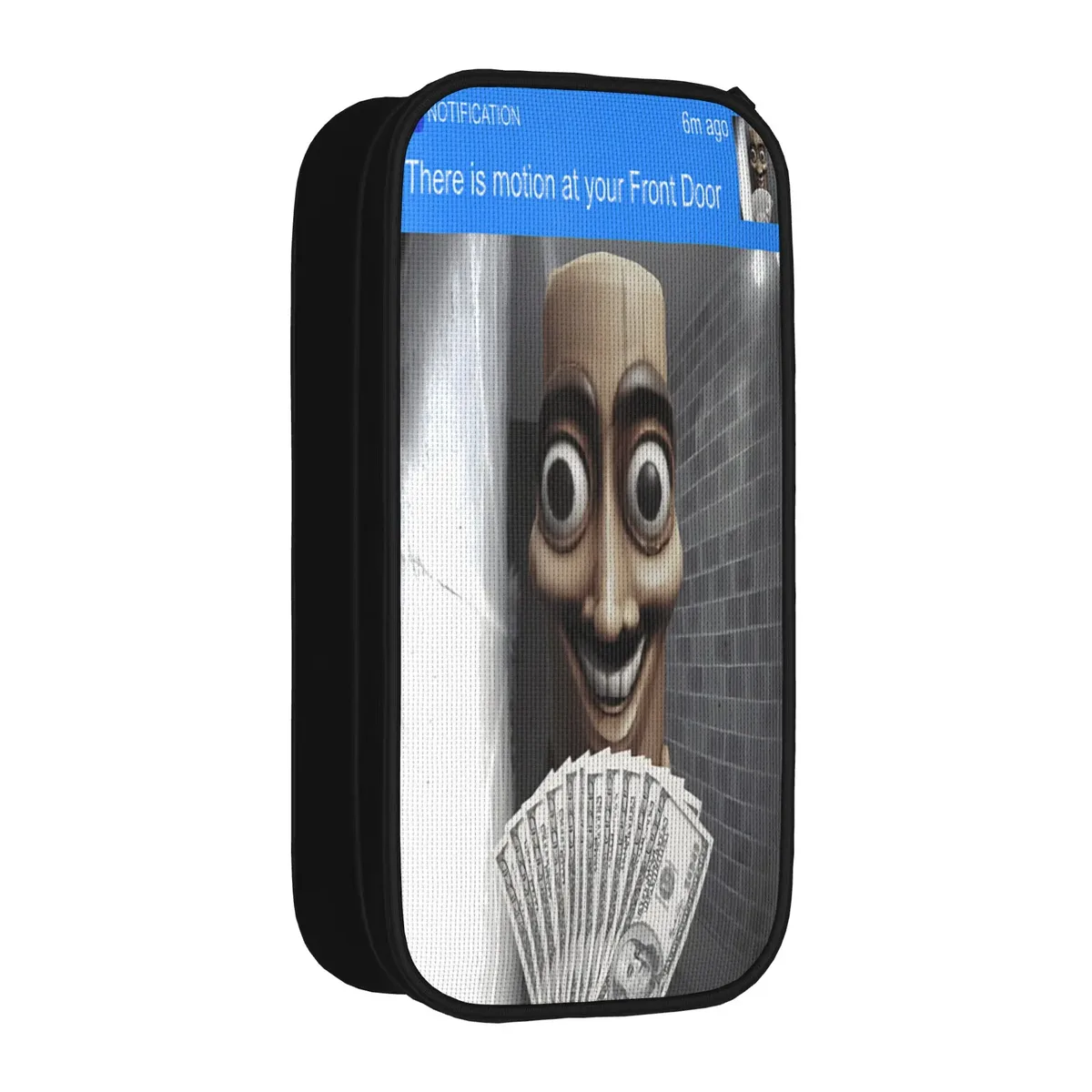 tung sahur cosplay funny calling meme wooden man brainrot trousse à crayons en toile pour garçons et filles, tendance, pour l'école