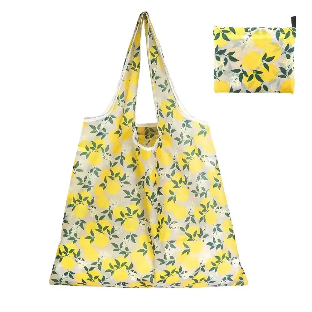 sac de shopping pliable de grande capacité, léger, lavable, sac fourre-tout recyclable, sac de rangement portable, respectueux de l'environnement