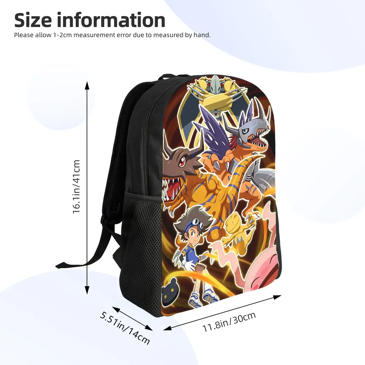 sac à dos digimon, sacs à dos de trekking pour garçons et filles, grands sacs personnalisés pour le lycée, joli sac à dos