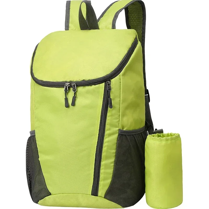 sac dos oxford université bleu bandes gris noires motif géométrique poches zippées grande poche latérale petit sac pliable imperméable sport voyage