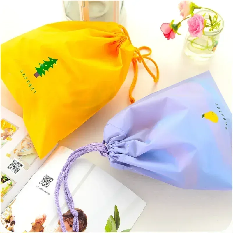 sac de rangement en nylon imprimé de dessin animé, étanche, poudres wstring de proximité, multifonctionnel, portable, durable, chaussures, sous-vêtements, sac de voyage, 1 pièce