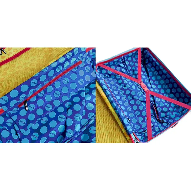 bagage léger pour femme avec motif cœur – roulettes pivotantes silencieuses, serrure tsa et boîte de maquillage, valise trolley élégante pour voyage