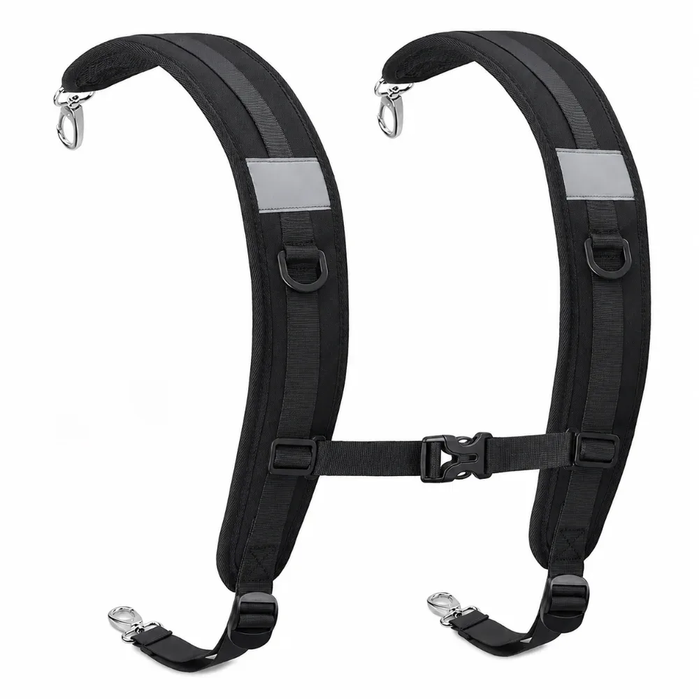 nouveau sangles de sac à dos noires oxford tissu sacs d'absorption des chocs bandoulière sangle de remplacement escalade randonnée