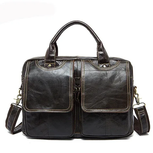 westal-sac en cuir véritable pour hommes, étuis à bombes, sac pour ordinateur portable, fourre-tout pour documents, sacs de bureau pour hommes, sacs de messager, 8002
