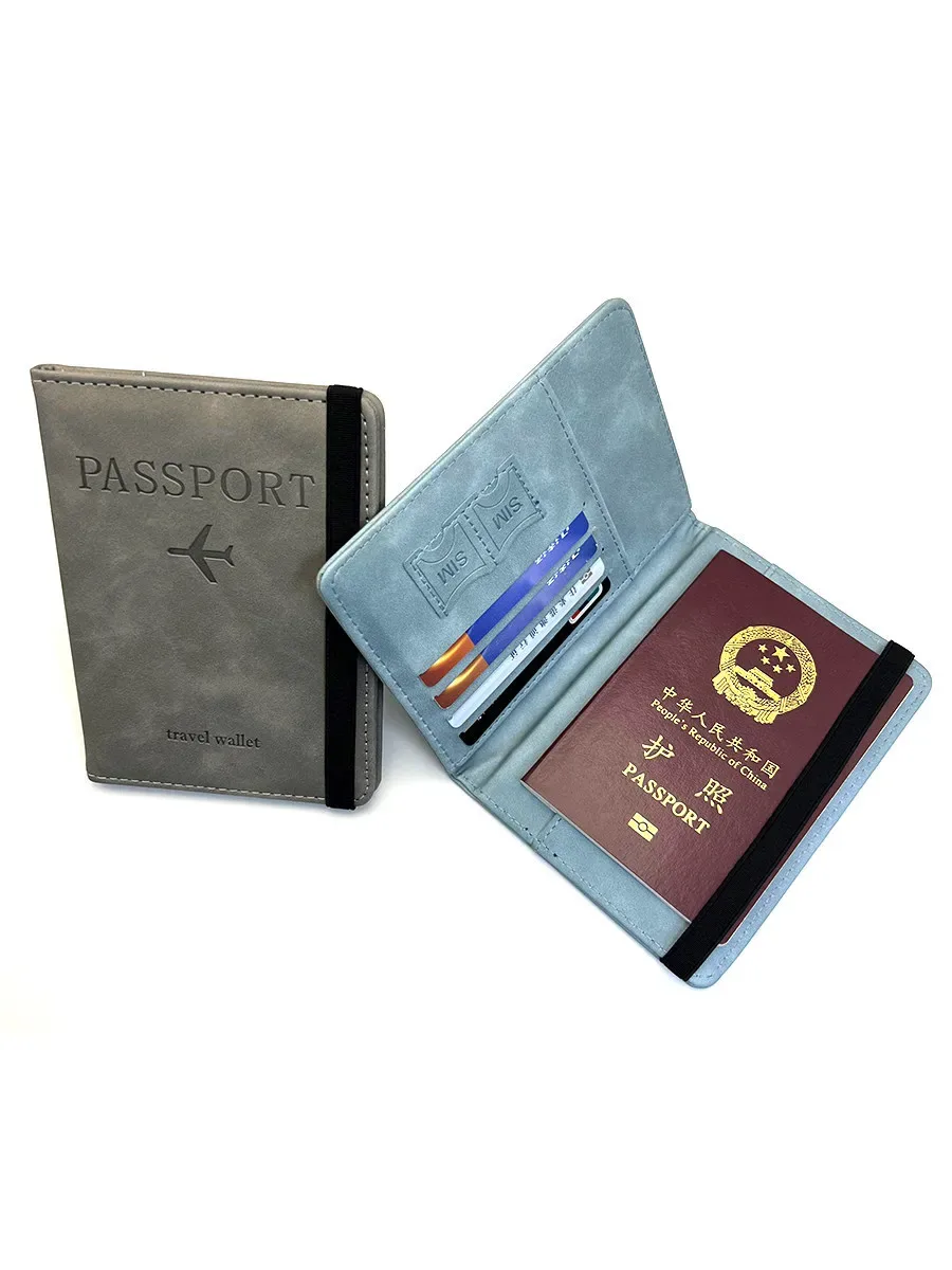 portefeuille en cuir pu homefish, porte-passeport de voyage, porte-cartes, accessoires de voyage pour homme, porte-passeport et cartes de visite à porter à la main