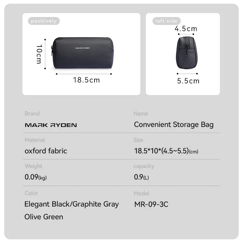 sac de rangement portable pour produits numériques mark ryden, organiseur de câbles usb, boîte de charge pour casque, trousse de toilette de voyage