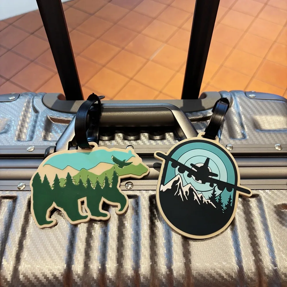 1 pièce étiquette de bagage en forme d'animal sur pied, personnalisable avec nom, pour sac, pendentif, idéal pour la saison des diplômes, pendentif de voyage, cadeau, idée pour bagages d'aéroport