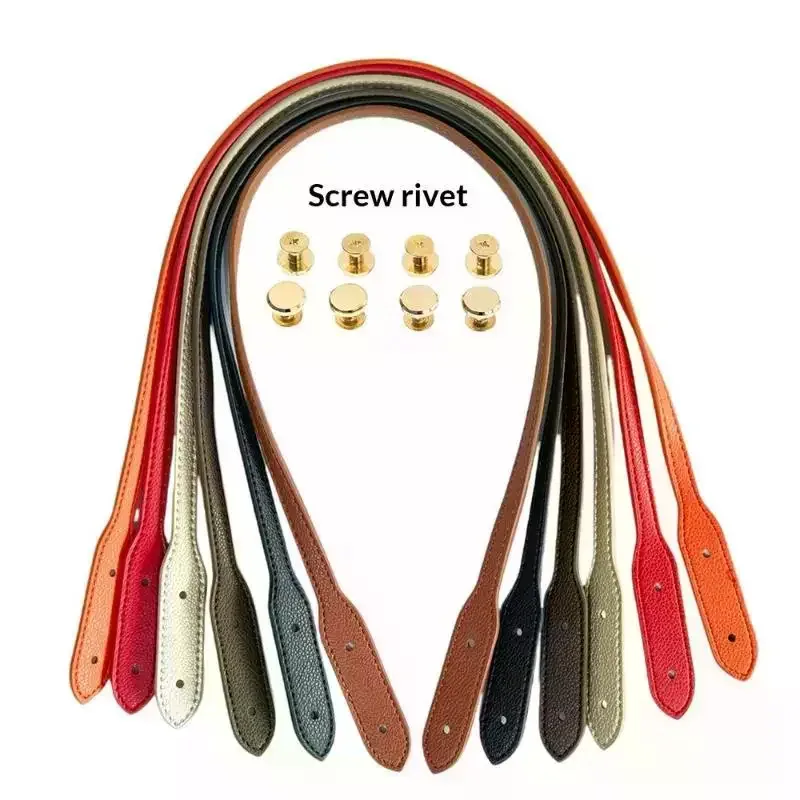 sangles de sac avec rivets, longueur 72cm, sangle de poignée en cuir pu, sangle de sac à bandoulière détachable, accessoires de remplacement pour sac diy, 2 pièces