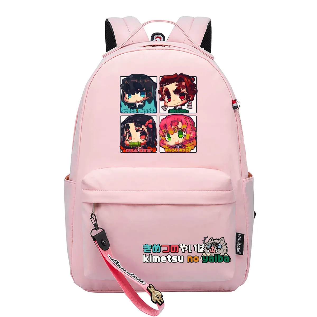 sacs d'école anime kanroji mitsuri kawaii, sac à dos de jour de dessin animé pour femmes, sac à dos de voyage rose, petite épaule pour ordinateur portable