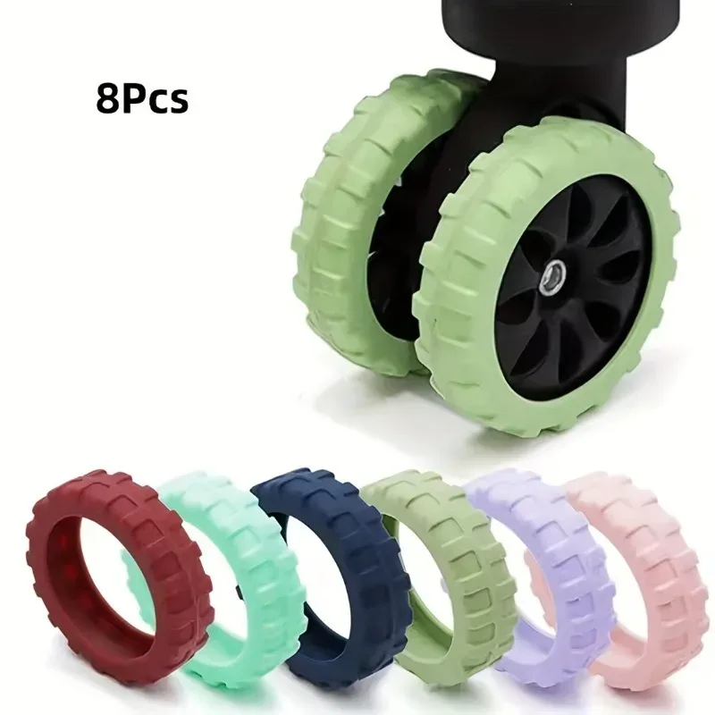 protector rouleau silicium silicone anti rayure bagage voyage noir bleu gris vert rose protection universelle accessoire travail transport