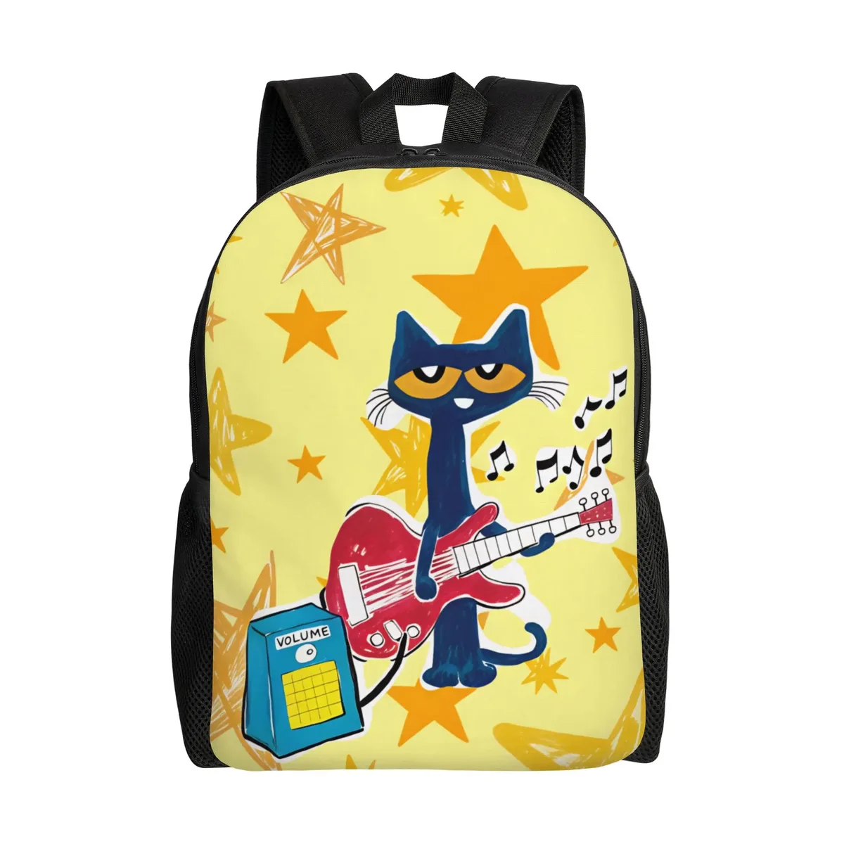 sac à dos élégant pete cat pour femmes et hommes, style outdoor, grands sacs de lycée, sac à dos de créateur