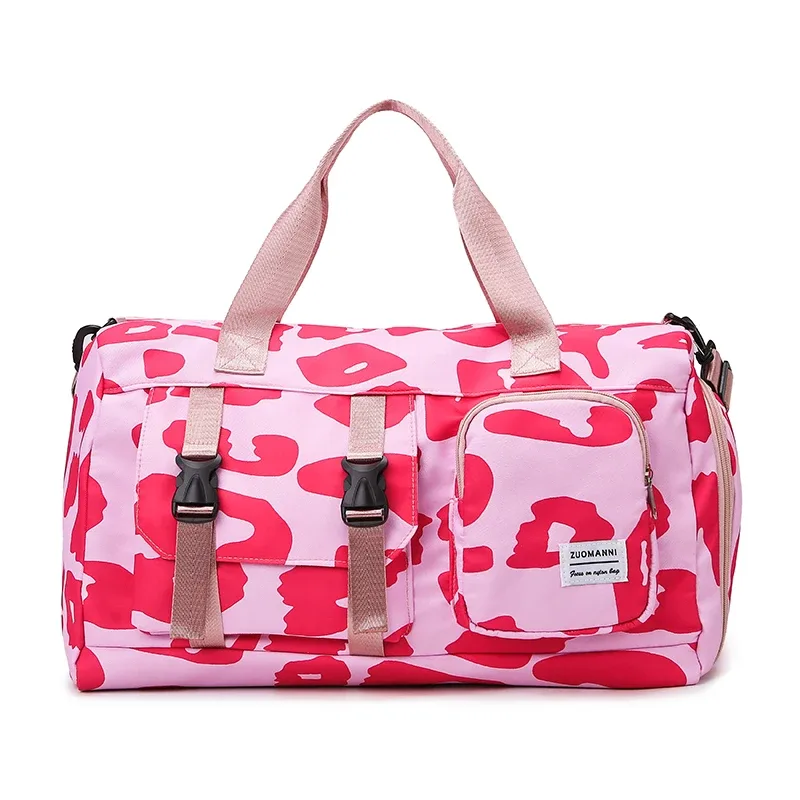 sac de sport tendance à imprimé léopard, sac de week-end, idéal pour le fitness, les sports et les voyages en plein air