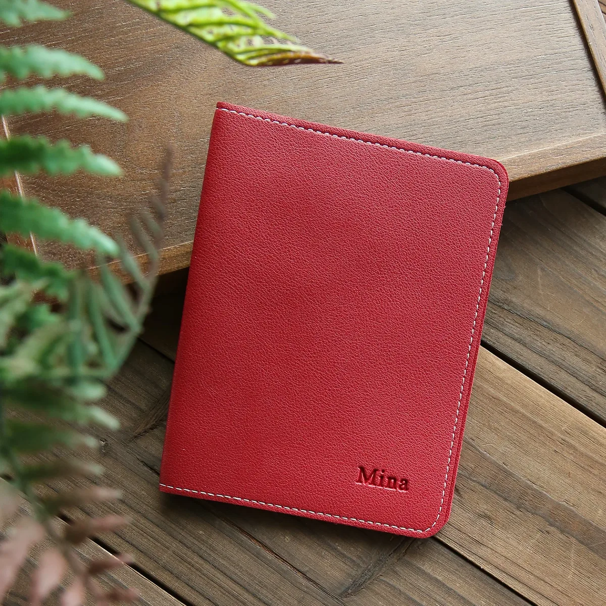 porte-passeport personnalisé avec nom, 1 pièce, en cuir, accessoires de voyage personnalisés, cadeaux faits à la main pour amis