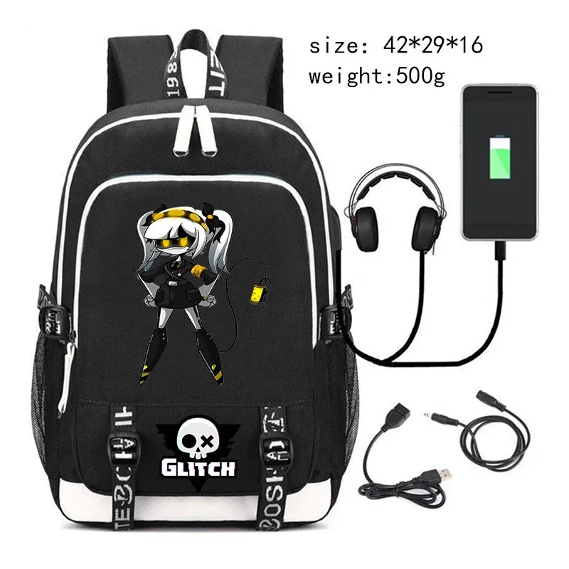 nouveau murder drones sac à dos pour étudiant garçons mode tendance sac à dos usb ordinateur portable sac à dos dessin animé noir fille sac d'école pour adolescent