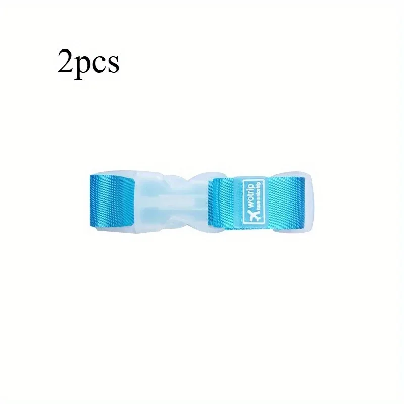 sangle de bagage en nylon colorée, 2 pièces, ceinture de valise de voyage réglable avec boucle de déverrouillage, facile à transporter, pratique pour la voiture